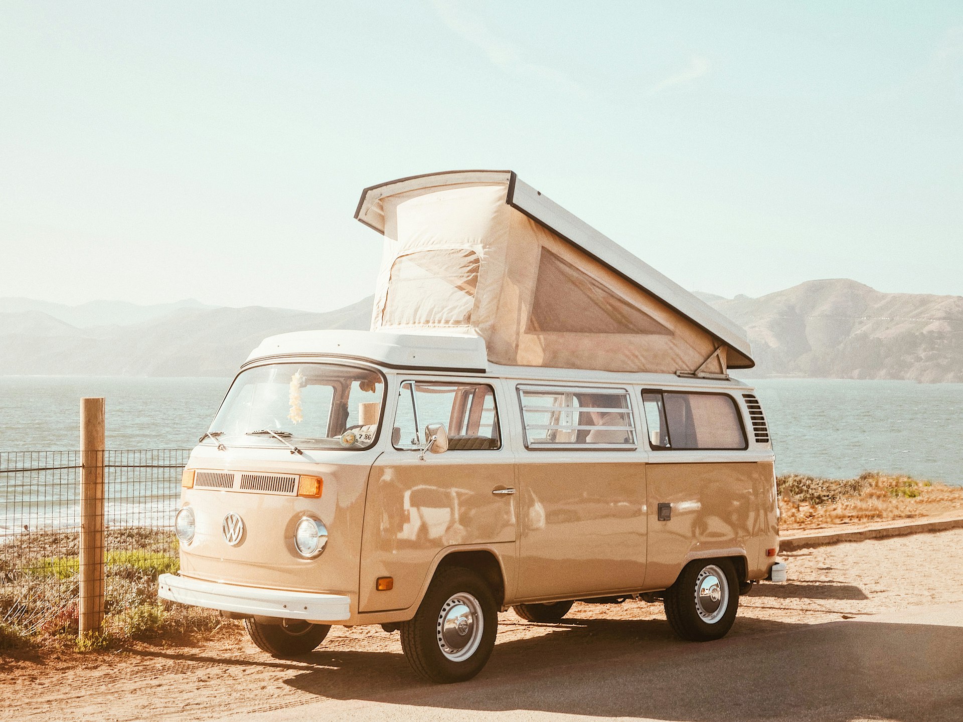 Camper van on the road